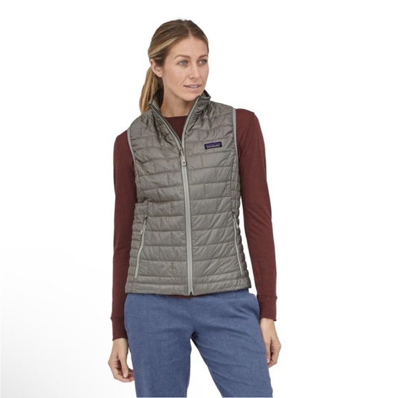 Patagonia W's Nano Puff Vest Feather Gray Sz XL - Picture 1 of 7